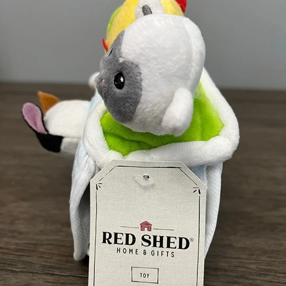 Red Shed Home & Gifts Farm Animal Plush‎ Barn Set Cat Sheep Chickens NWT
